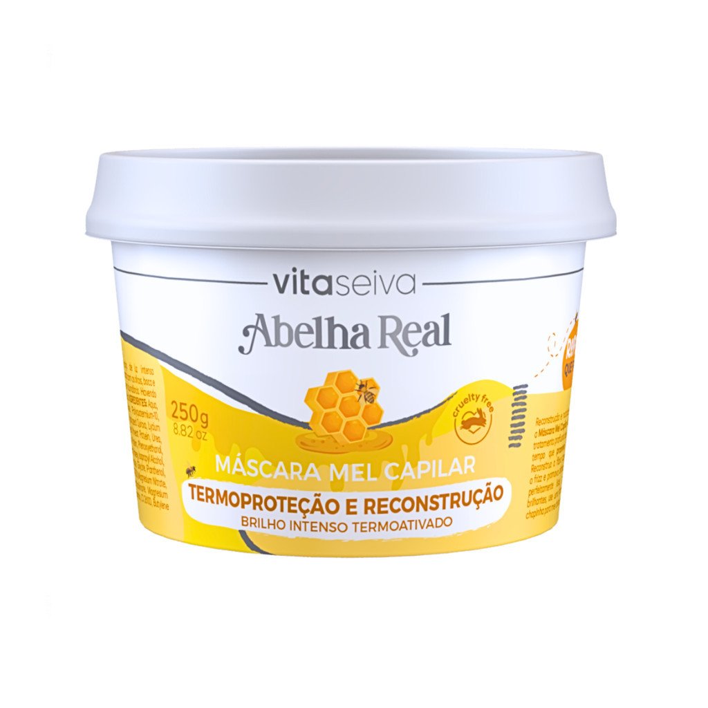 Máscara Capilar Vita Seiva Abelha Real Mel Capilar 250g Termoproteção Reconstrução e Brilho