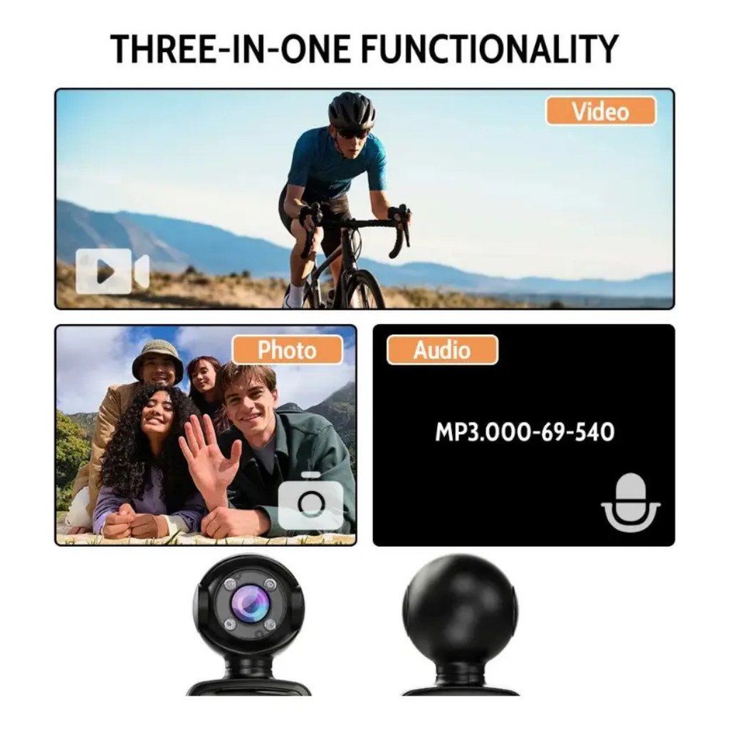 Câmera de Ação Esportiva Full HD 1080p Gravador Portátil Altomex AL-2968