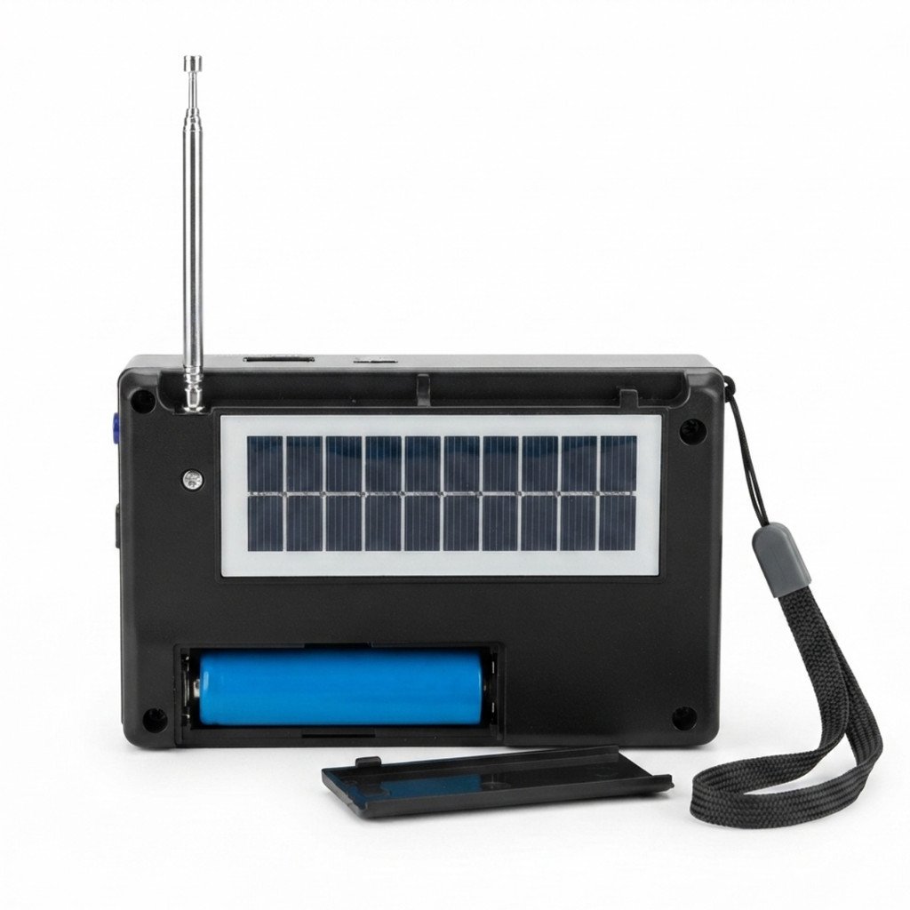 Rádio Retrô AM/FM/SW Recarregável Energia Solar Kapbom KA-3359