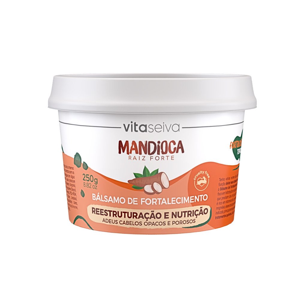 Bálsamo Capilar Vita Seiva Mandioca Raiz Forte 250g Reestruturação Nutrição e Fortalecimento