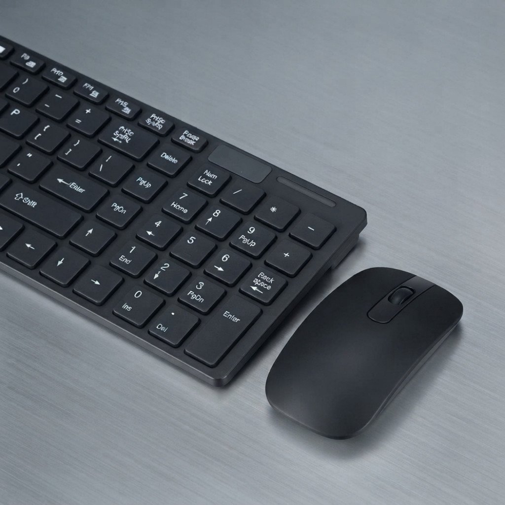 Teclado e Mouse com Receptor Sem Fio ABNT2 Kapbom KA-666