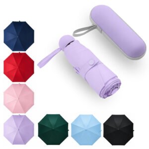 Guarda-Chuva Compacto Dobrável com Case 58cm Proteção UV Altomex AJ-341