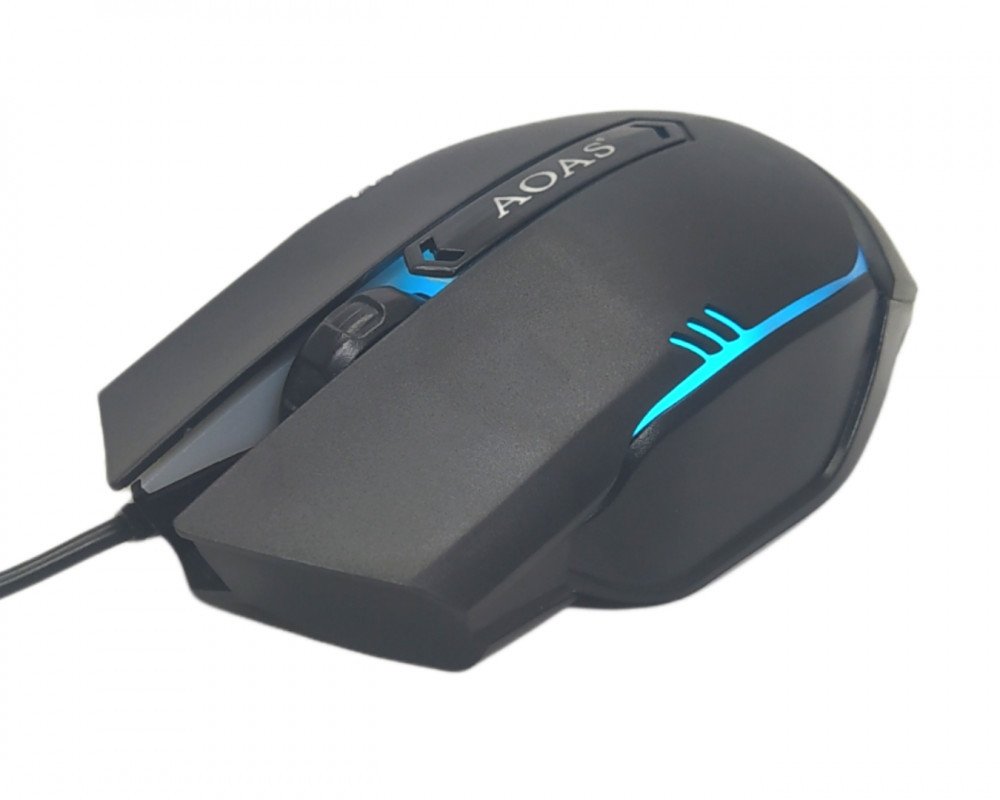 Mouse Gamer LED RGB USB Com Fio Para Jogos PC Notebook Óptico Oasis OAS-V05 Ergonomico