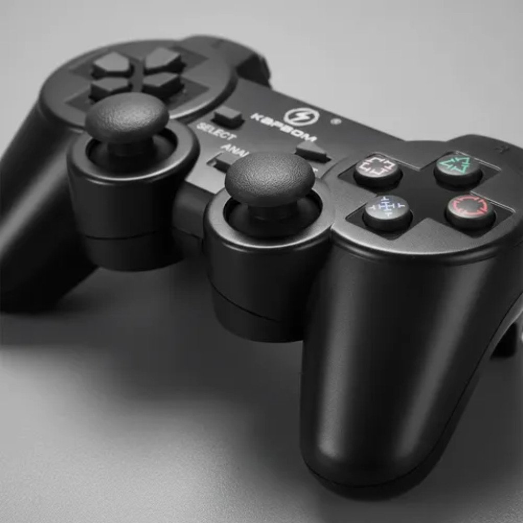 Controle Gamer USB Kapbom KAP-3 compatível com PS3 e PC Com Fio Plug Play Cabo 1,8m Analógicos Precisos