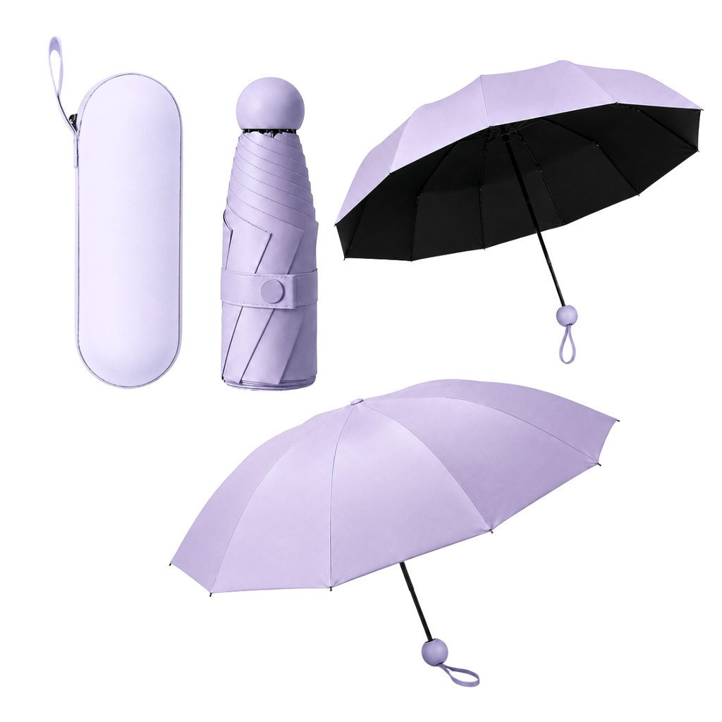 Guarda-Chuva Compacto Dobrável com Case 58cm Proteção UV Altomex AJ-341