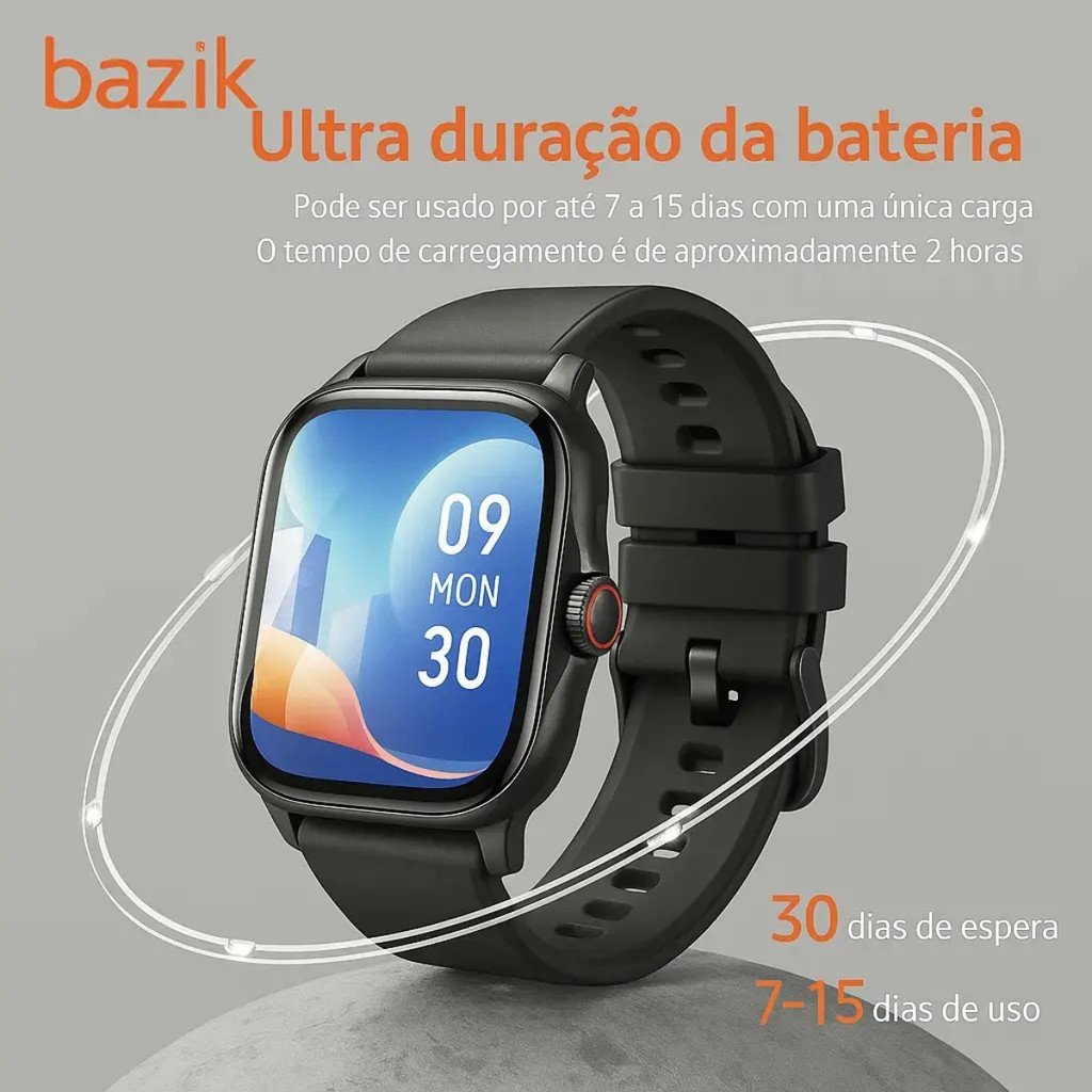 Relógio Inteligente Smartwatch Com tela HD 49mm Bazik Prime S25 ULTRA MAX