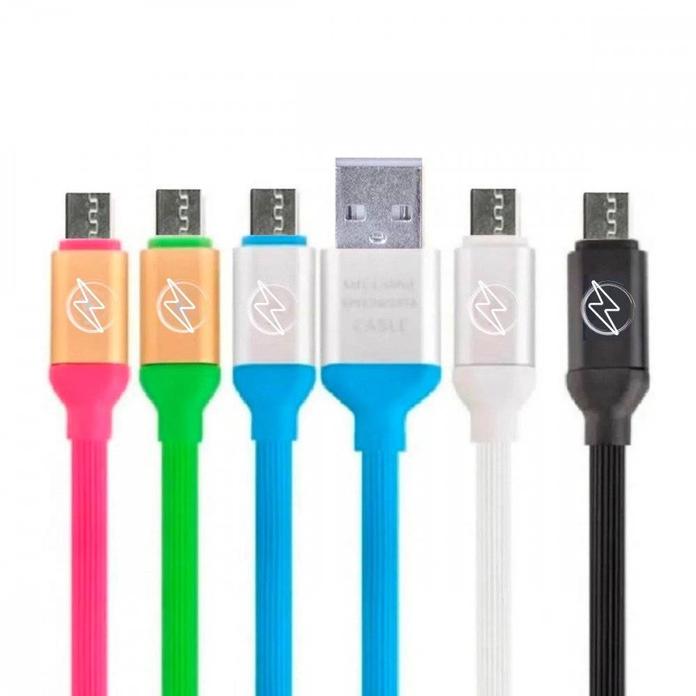 Cabo de Dados USB V8 Emborrachado Colorido 1.2 Metros Kapbom KAP-311-V8