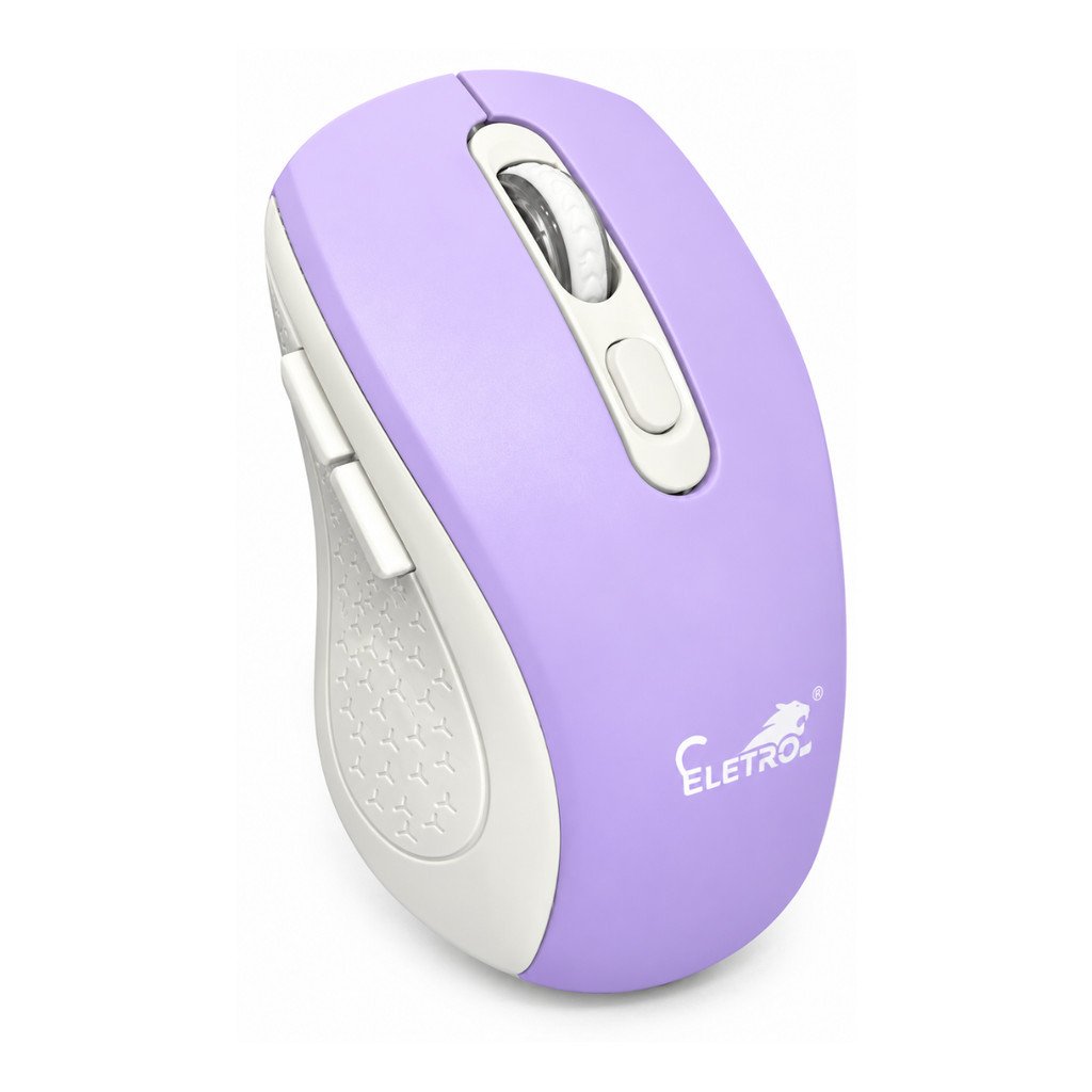 Kit Teclado e Mouse Sem Fio Bluetooth Rosa Eletromex EL-2119