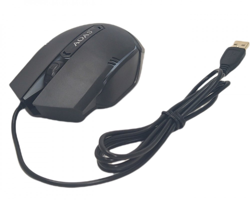 Mouse Gamer LED RGB USB Com Fio Para Jogos PC Notebook Óptico Oasis OAS-V05 Ergonomico