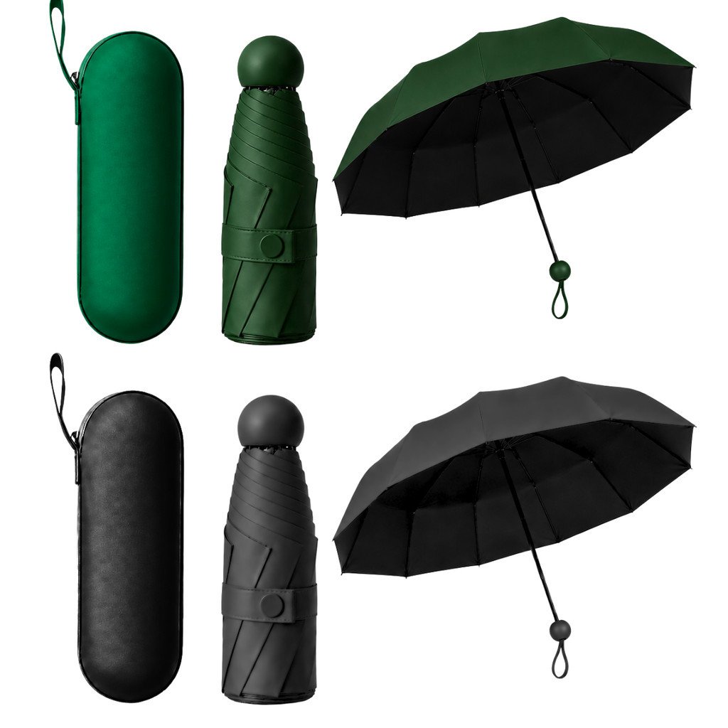 Guarda-Chuva Compacto Dobrável com Case 58cm Proteção UV Altomex AJ-341