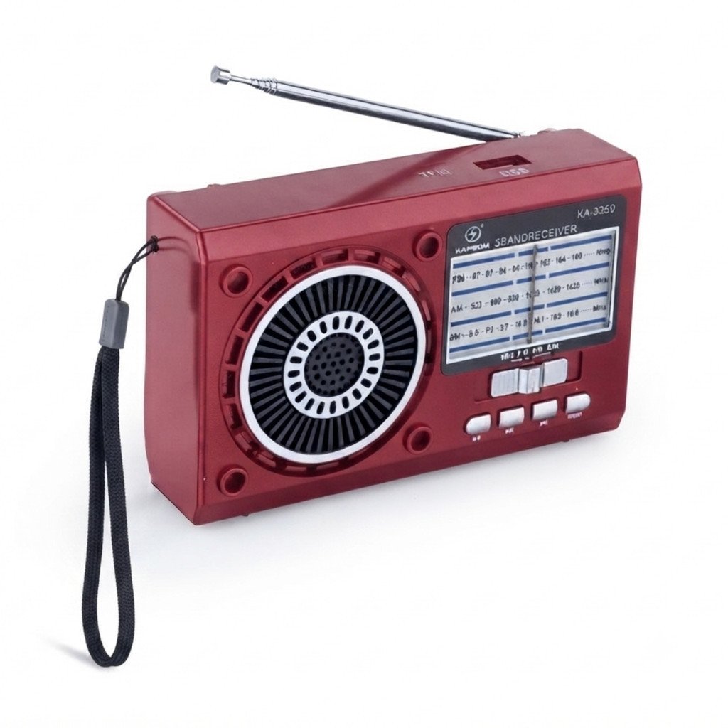 Rádio Retrô AM/FM/SW Recarregável Energia Solar Kapbom KA-3359