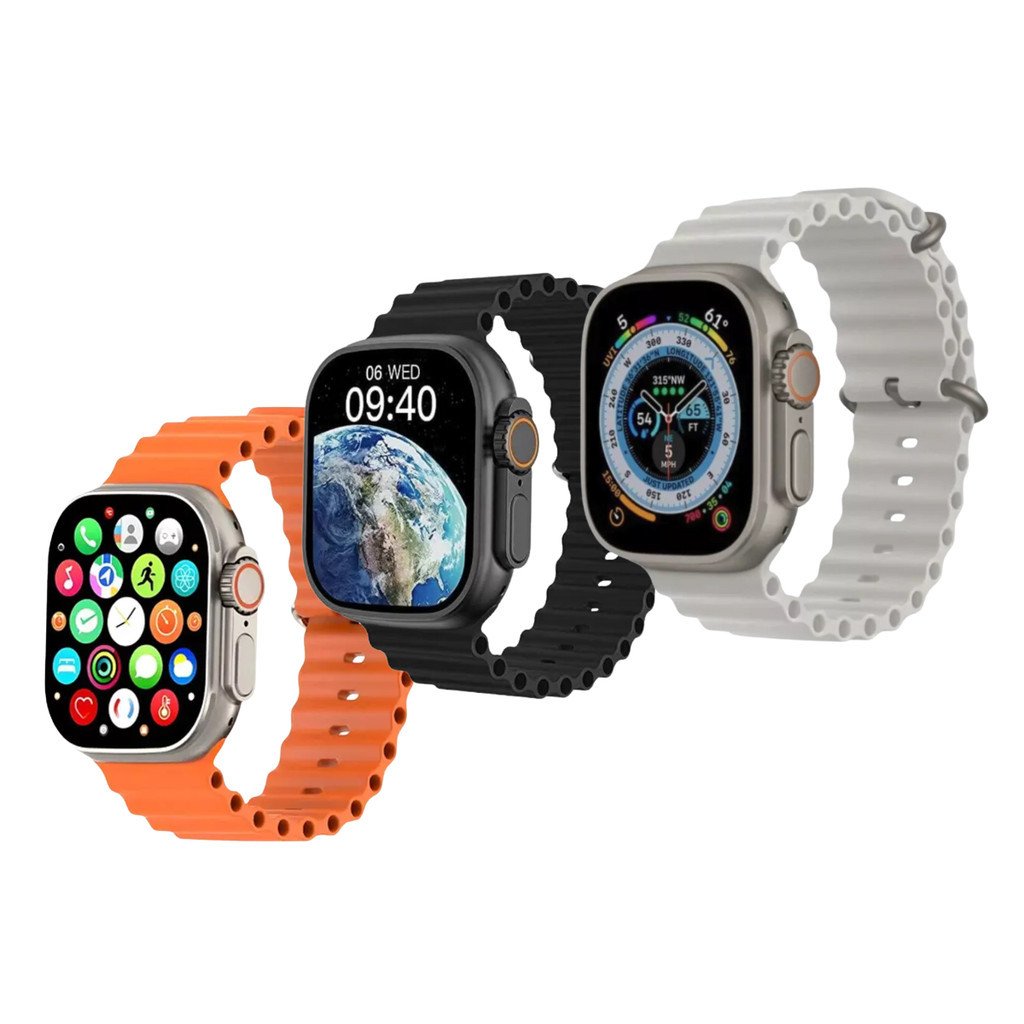 KIT Smartwatch 49mm + Fone Ouvido + Fonte TIPO-C + Cabo Lightning INOVA WFFCC-12756 (Ondulada)