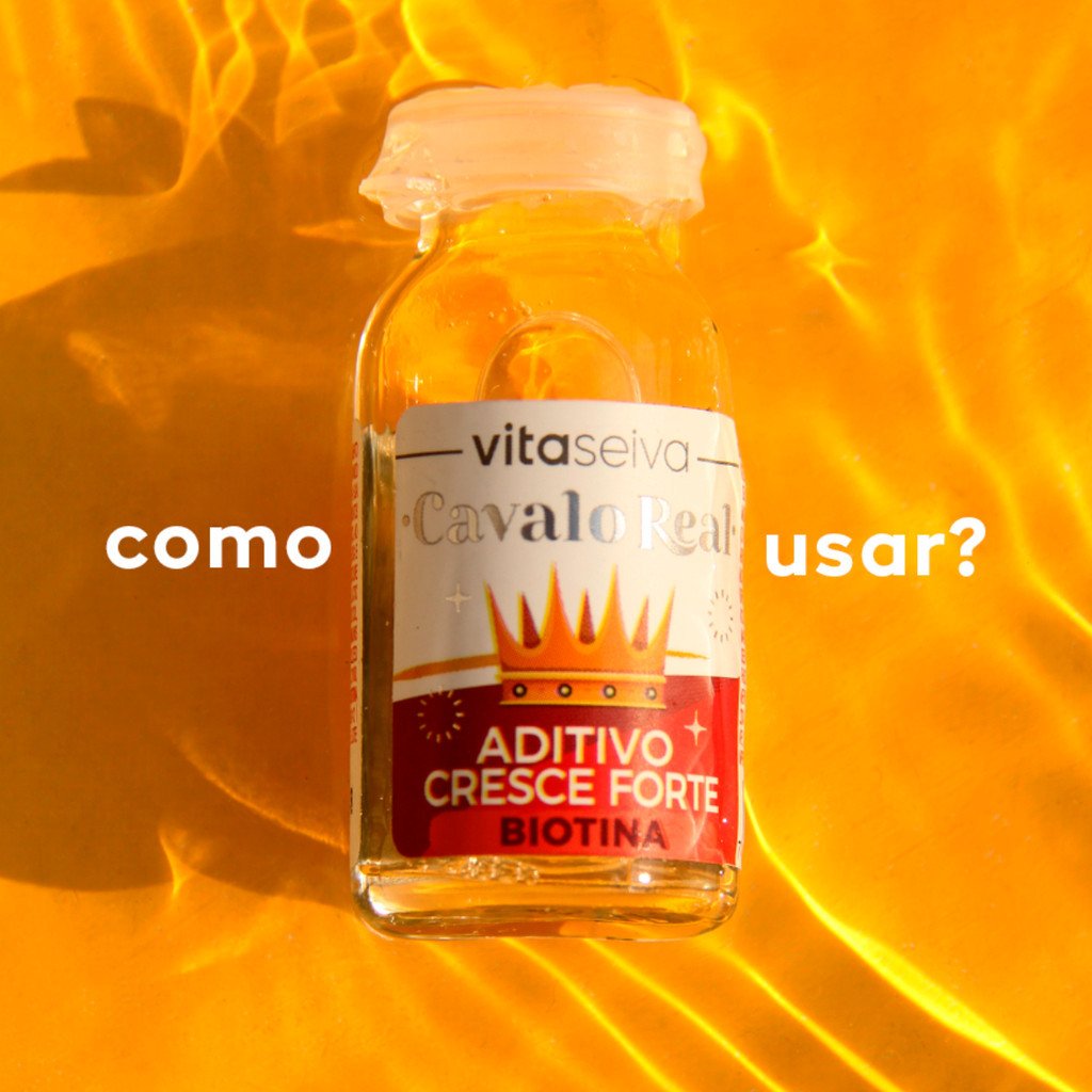 Aditivo Capilar Vita Seiva Cavalo Real Biotina 10ml Fortalecimento dos Fios Crescimento Capilar