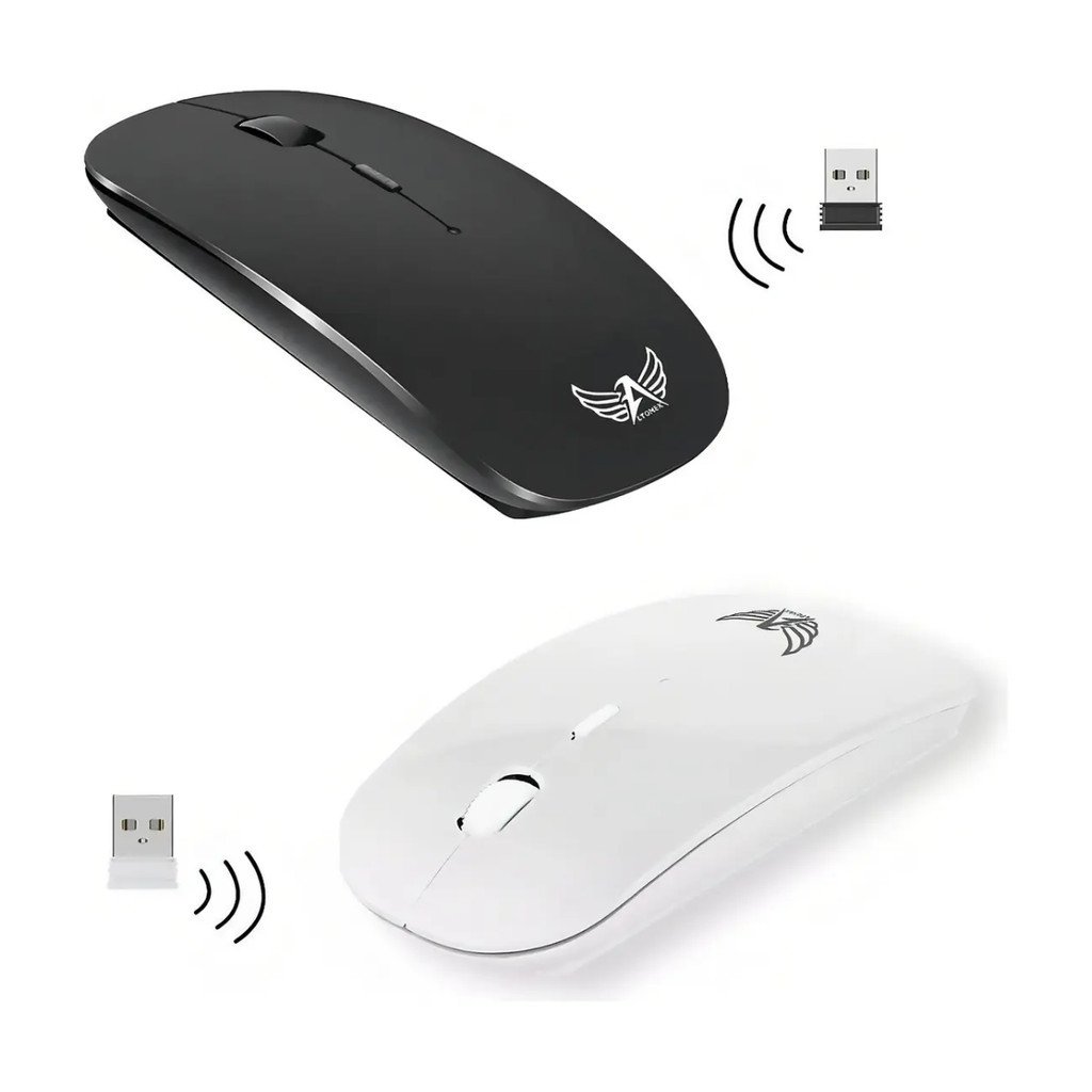 Mouse Sem Fio Altomex AG-690 2.4GHz 1600 DPI USB Ergonômico 4 Botões Notebook PC