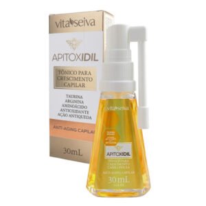 Tônico Capilar Crescimento Vita Seiva Apitoxidil Taurina Arginina 30ml Fortalecimento Antiqueda