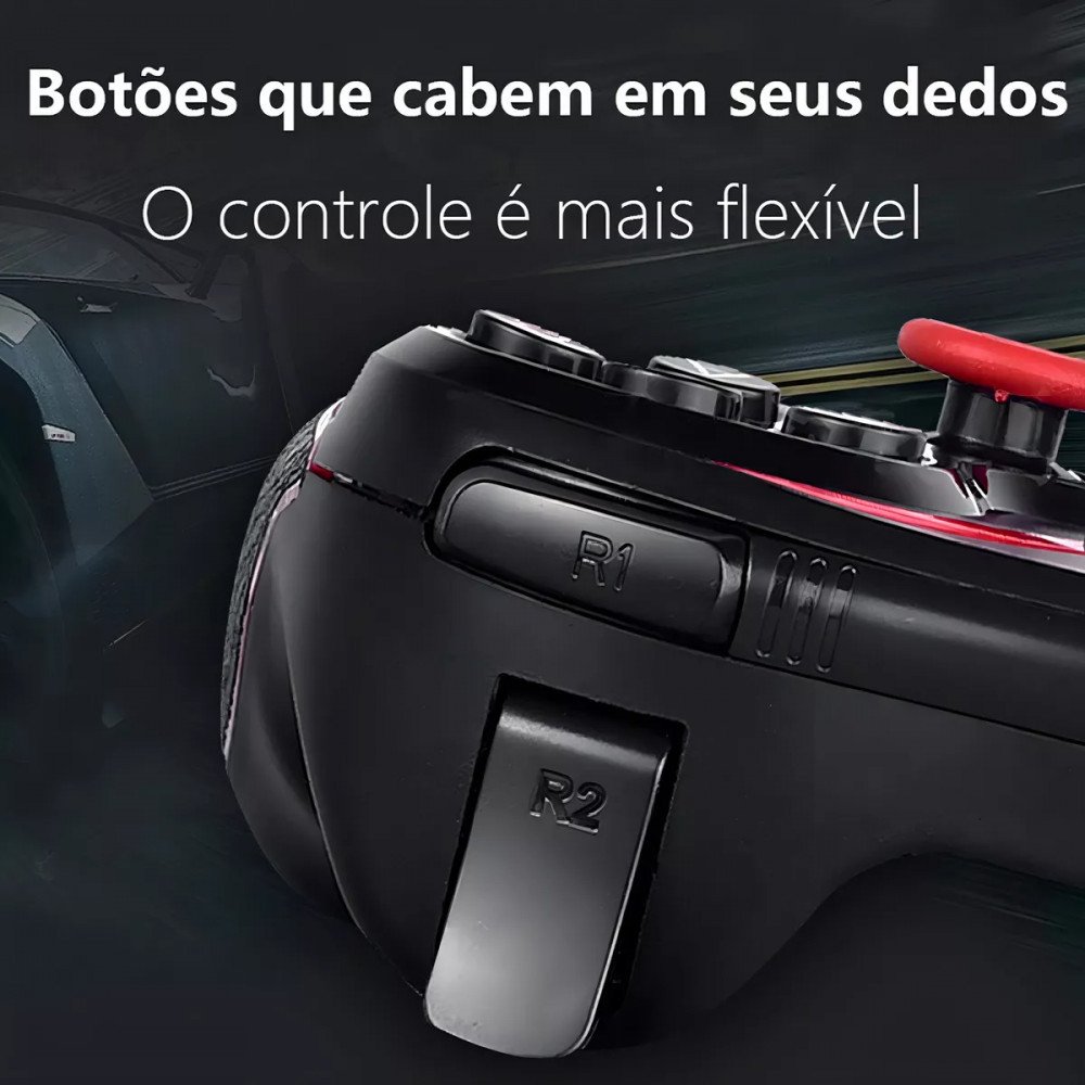 Controle Gamer Bluetooth Ovleng SN-X3 Sem Fio com Suporte para Celular 2.4G Recarregável Android PC