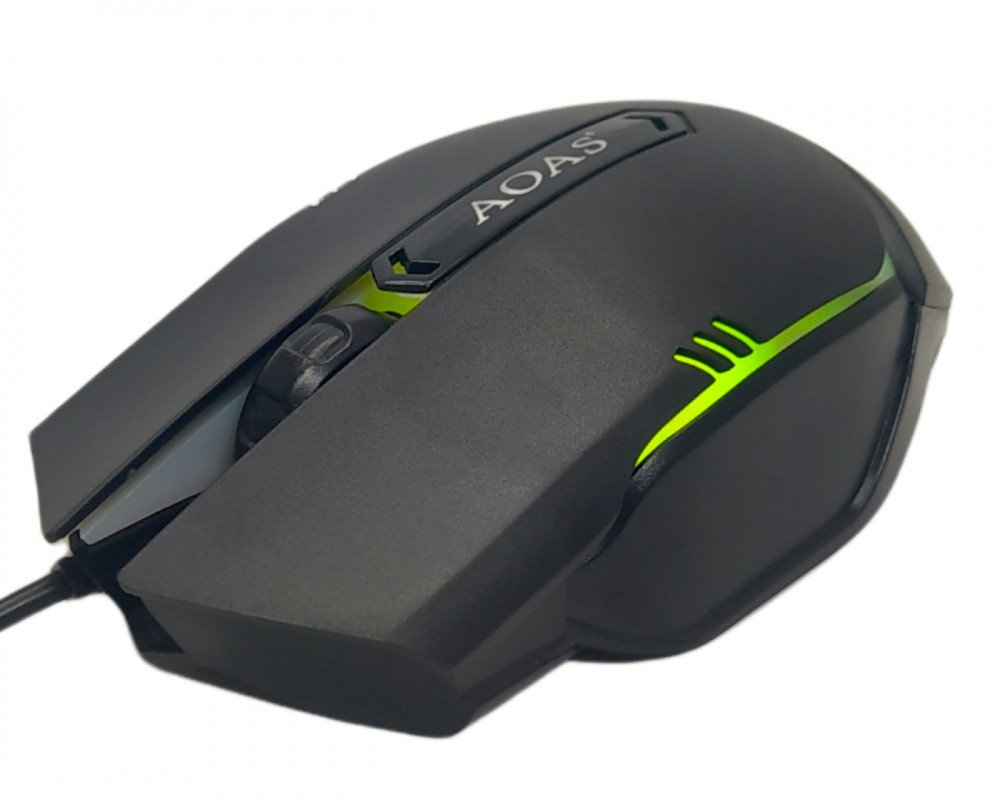 Mouse Gamer LED RGB USB Com Fio Para Jogos PC Notebook Óptico Oasis OAS-V05 Ergonomico