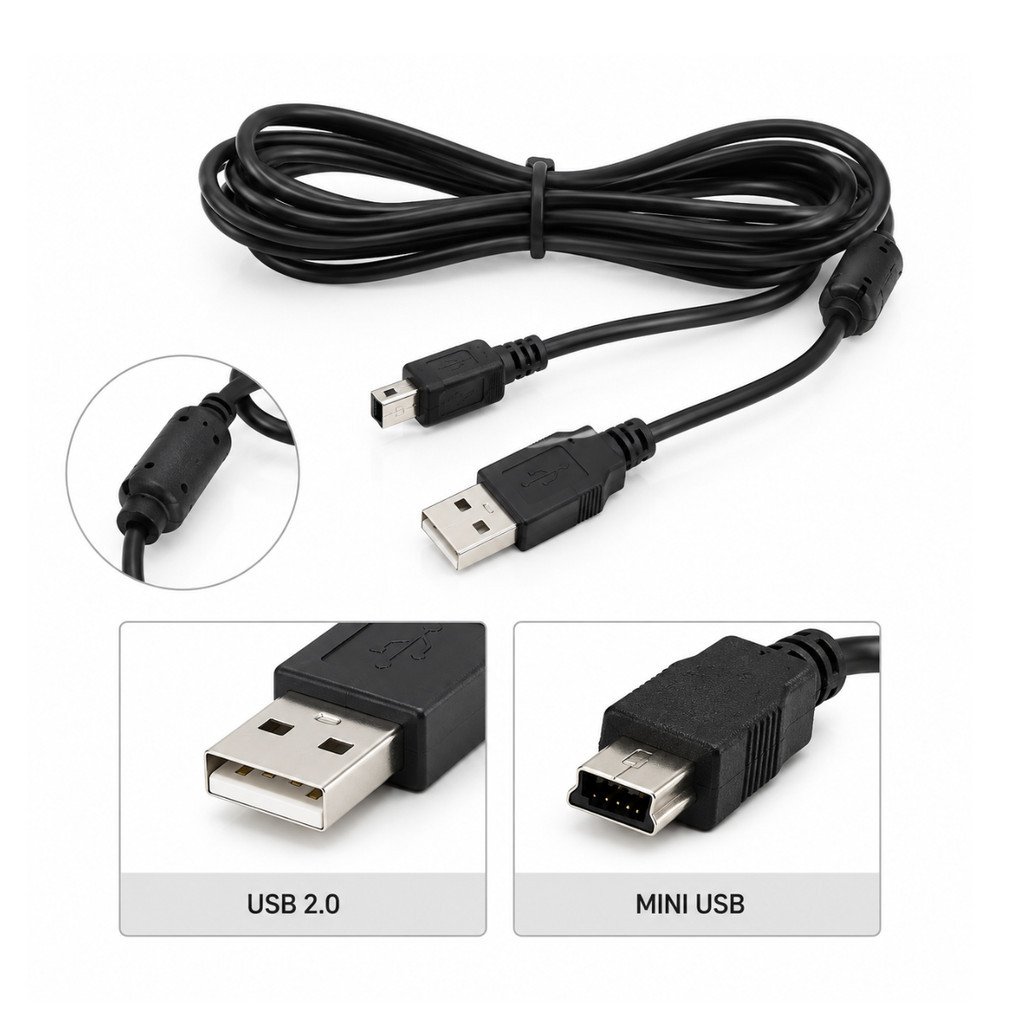 Cabo Carregador Para Controle Console 3ª Geração V3 Mini Usb 5p Kapbom KA-355
