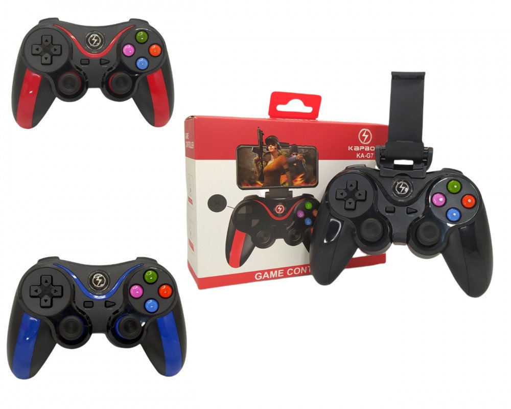 Controle Gamer Bluetooth Kapbom compativel com  Celular Android iOS Analógico Duplo 360° Bateria Recarregável