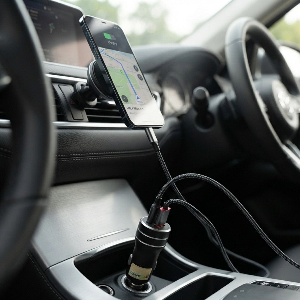 Carregador Veicular Turbo Lelong LE-531 3.4A USB + Tipo-C 17W Carregamento Rápido para Carro e Caminhão