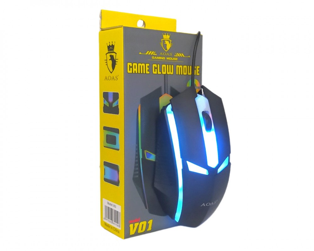 Mouse Gamer Glow RGB USB LED OAS-V01