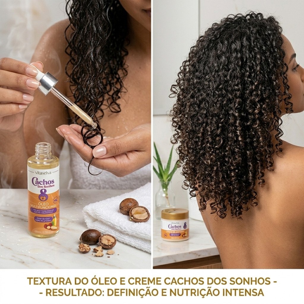 Óleo Multifuncional Vita Seiva Cachos dos Sonhos Ojon e Pracaxi 60ml Cod.89909