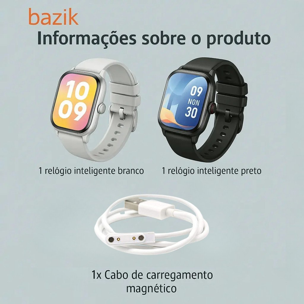 Relógio Inteligente Smartwatch Com tela HD 49mm Bazik Prime S25 ULTRA MAX