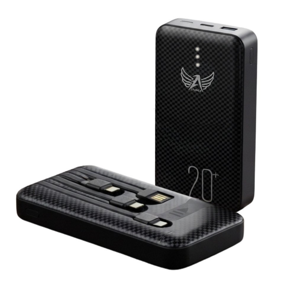 Carregador Power Bank 20000mAh com 04 Saídas USB / V8 / TIPO-C / Lightning Altomex PN-965