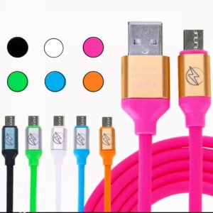 Cabo de Dados USB V8 Emborrachado Colorido 1.2 Metros Kapbom KAP-311-V8
