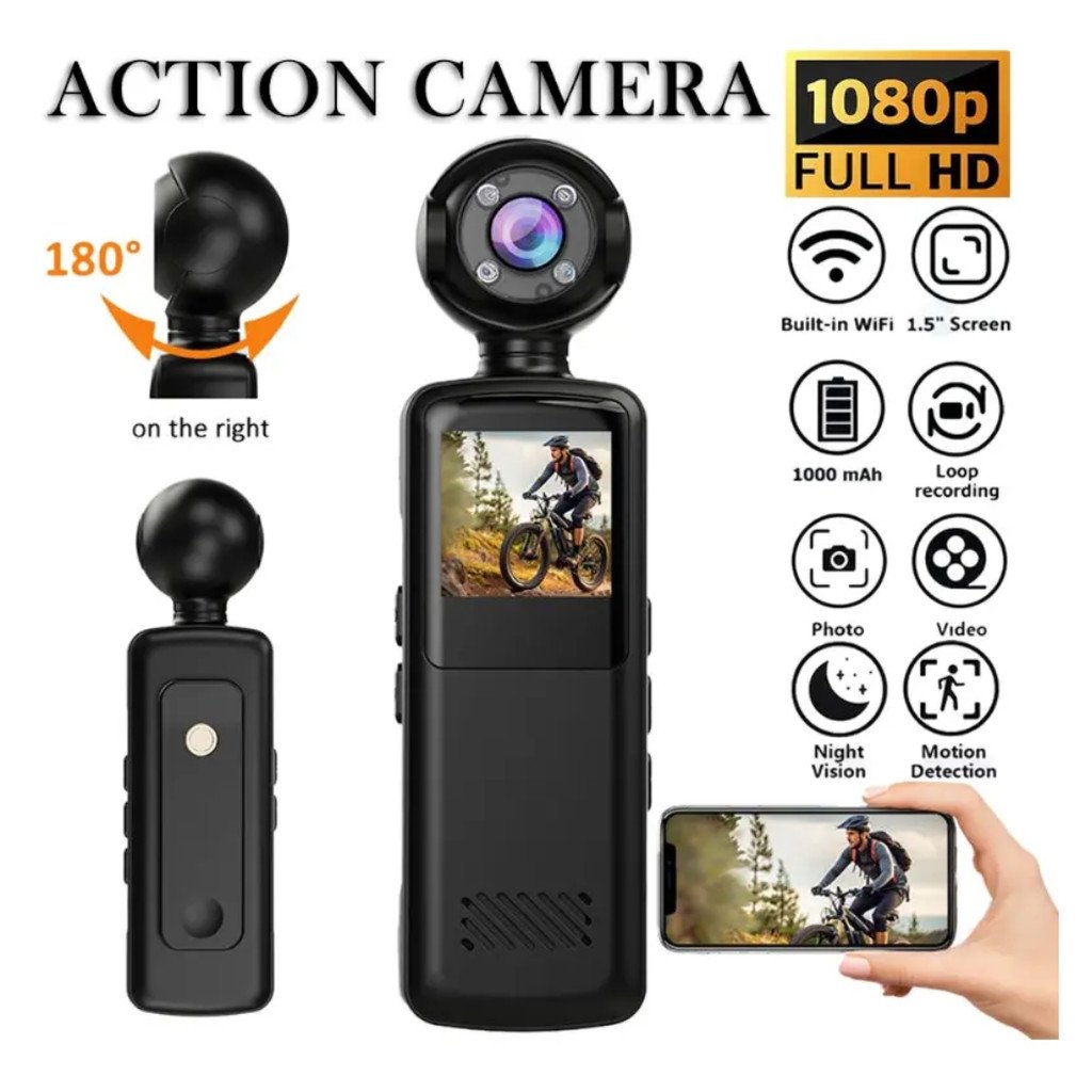 Câmera de Ação Esportiva Full HD 1080p Gravador Portátil Altomex AL-2968