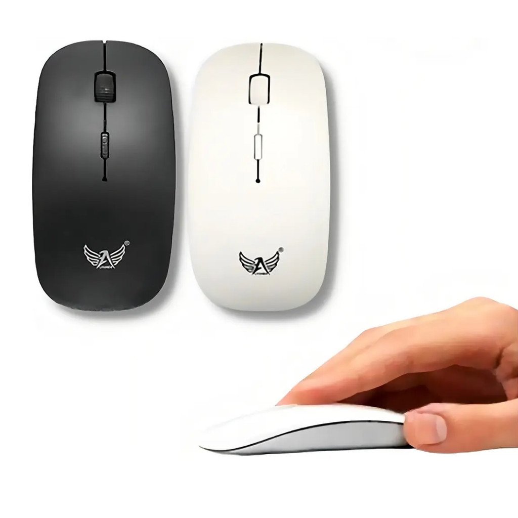 Mouse Sem Fio Altomex AG-690 2.4GHz 1600 DPI USB Ergonômico 4 Botões Notebook PC