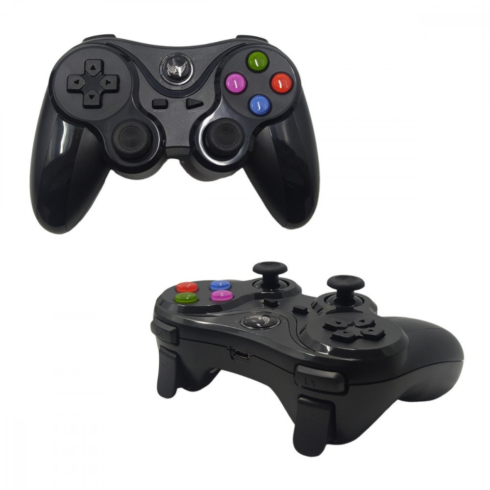 Controle Gamer Bluetooth Kapbom compativel com  Celular Android iOS Analógico Duplo 360° Bateria Recarregável