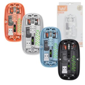 Mouse Sem Fio Transparente Altomex AG-690 R Bluetooth 5.0 2.4GHz 1600 DPI Recarregável