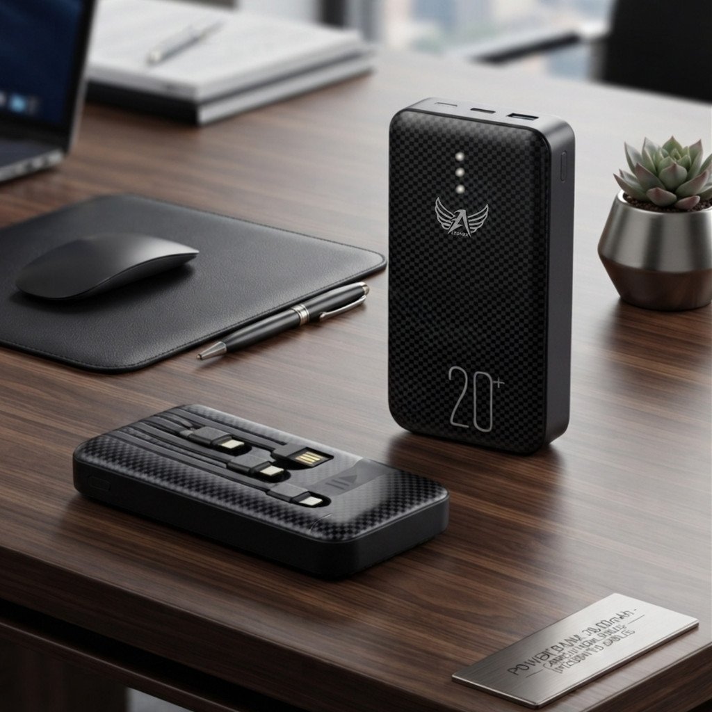 Carregador Power Bank 20000mAh com 04 Saídas USB / V8 / TIPO-C / Lightning Altomex PN-965