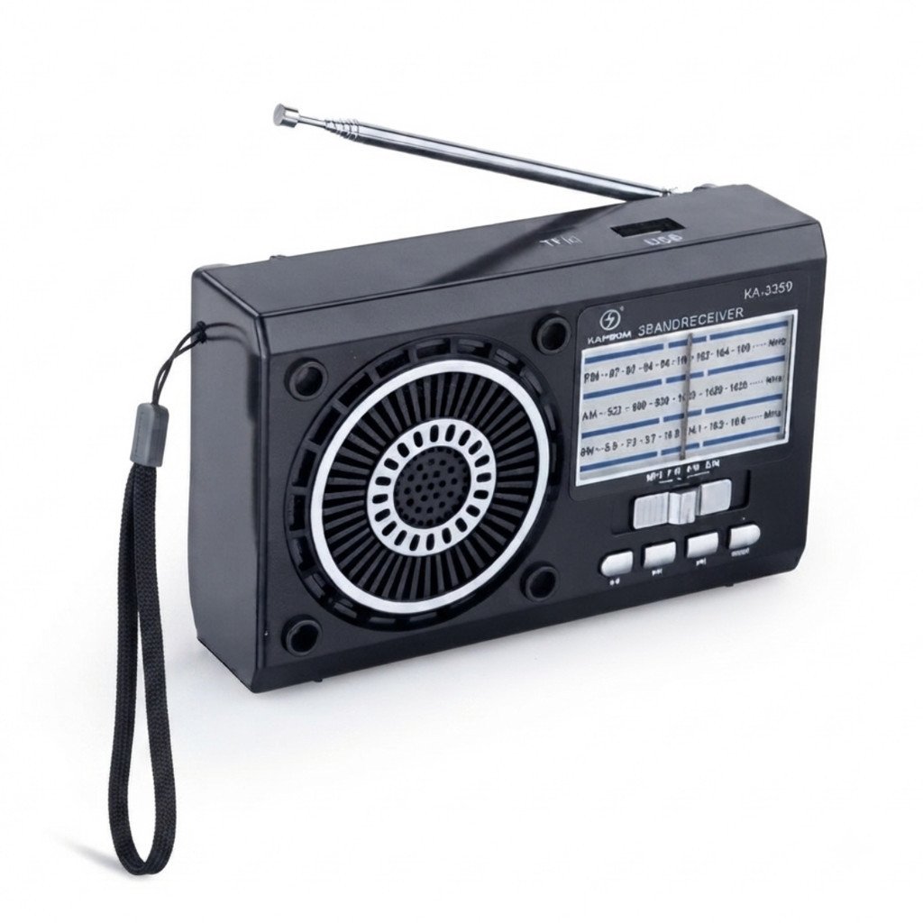Rádio Retrô AM/FM/SW Recarregável Energia Solar Kapbom KA-3359